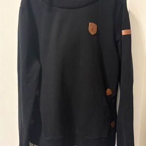 Wanakome Black Hoodie with Tan Patch